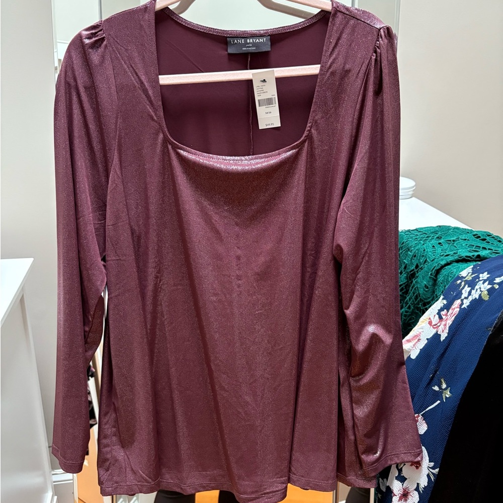 Lane Bryant Women's Purple Top